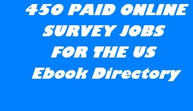 450 PAID ONLINE SURVEY JOBS EBOOK DIRECTORY
