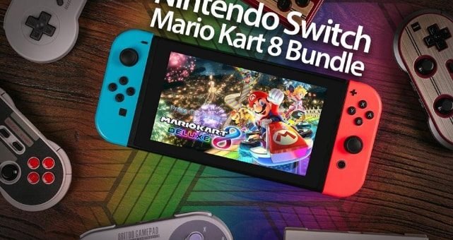 win free nintendo switch bundle with mario kart 8